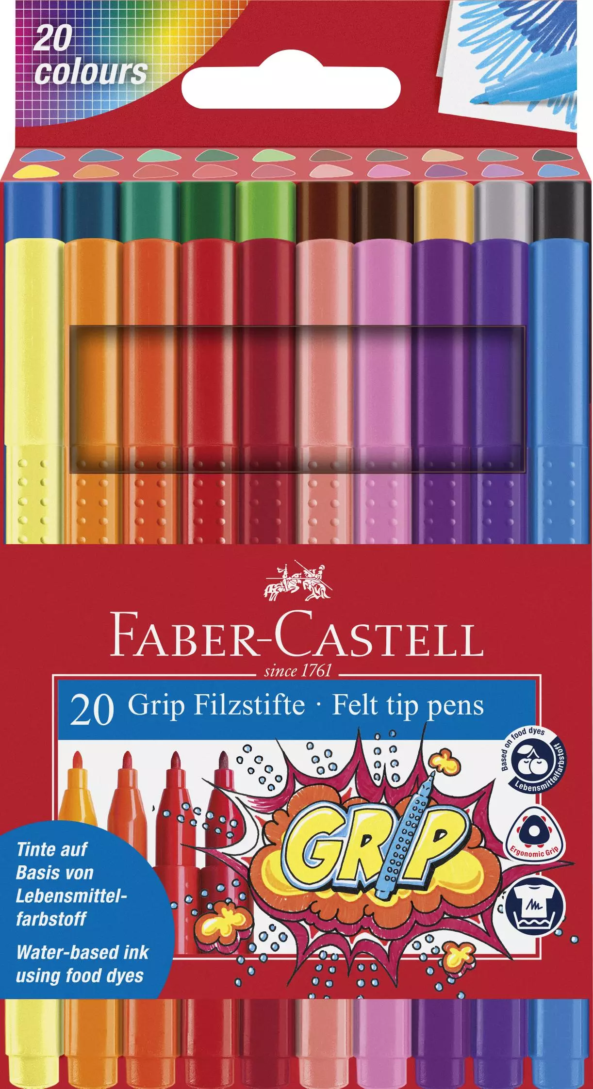 Faber-Castell Fibre-Tip Pens Grip Colour Marker
