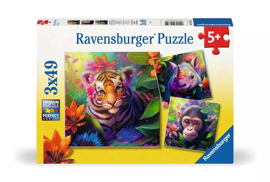Ravensburger Puzzle Jungle Babies 3X49p