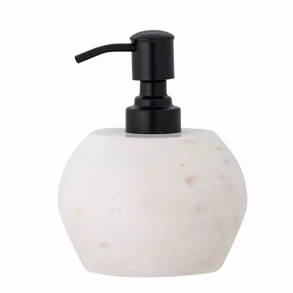Bloomingville Inoa Soap Dispenser, White, Marble