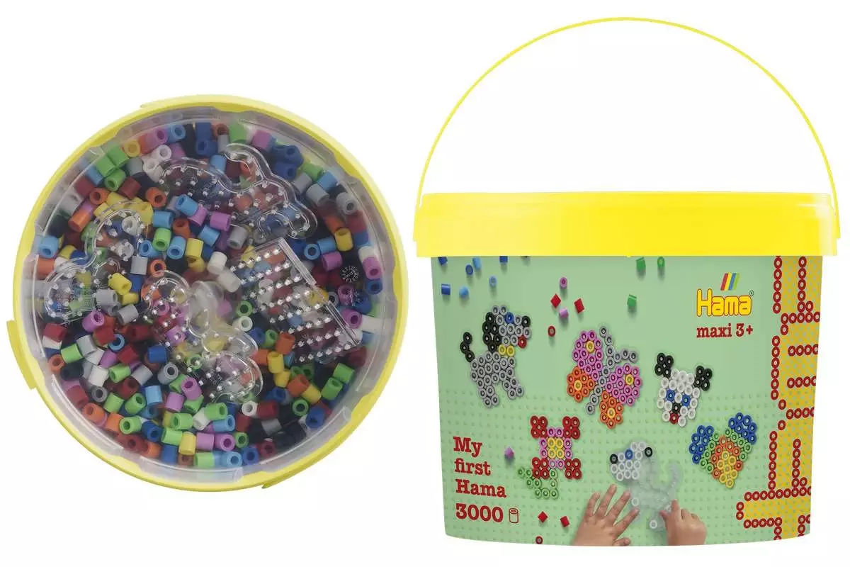 Hama Maxi Beads 3000Pcs Plus Plates