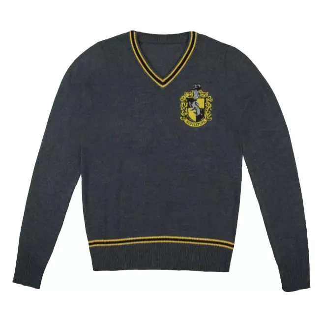 Harry Potter Hufflepuff Grey Knitted Sweater