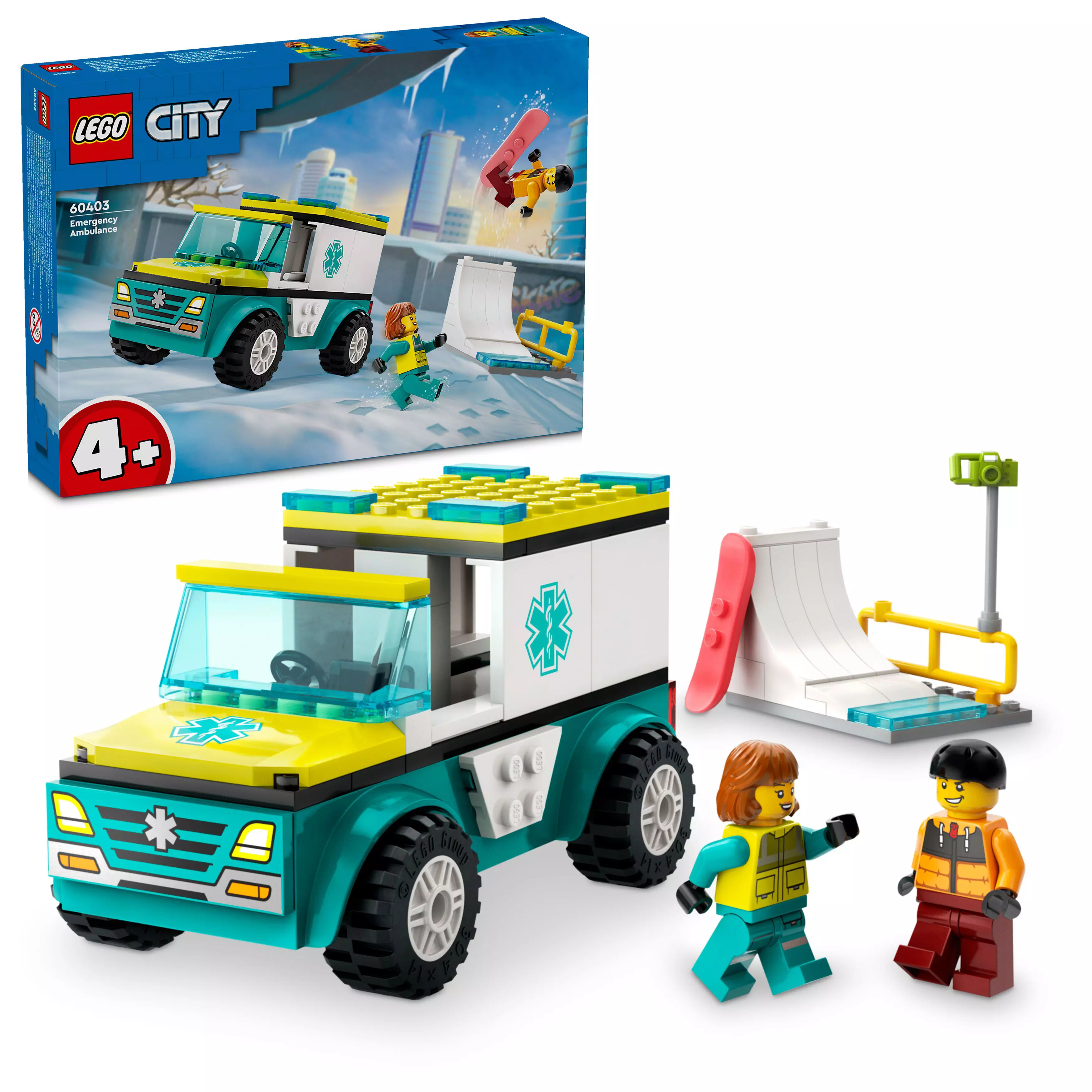 Lego City Ambulanssi Ja Lumilautailija 60403