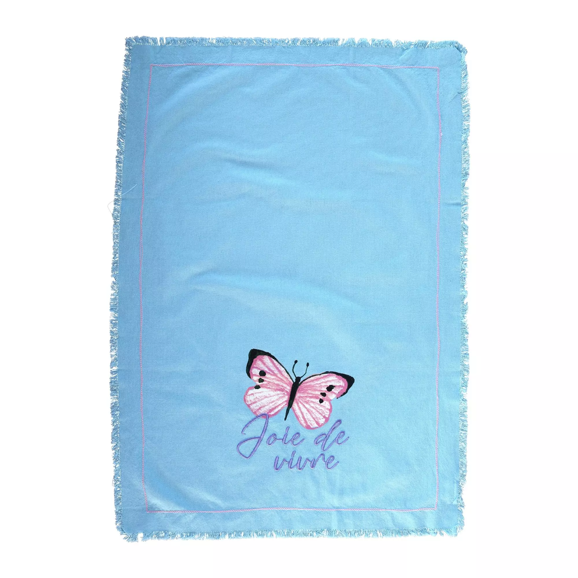 Rice Cotton Tea Towel Butterfly Field