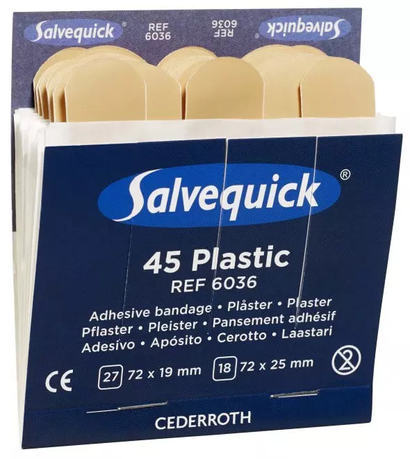 Salvequick Plastic Plasters Sizes Refill
