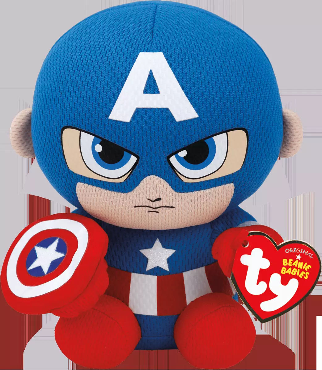 Ty Plush Beanie Boos Captain America