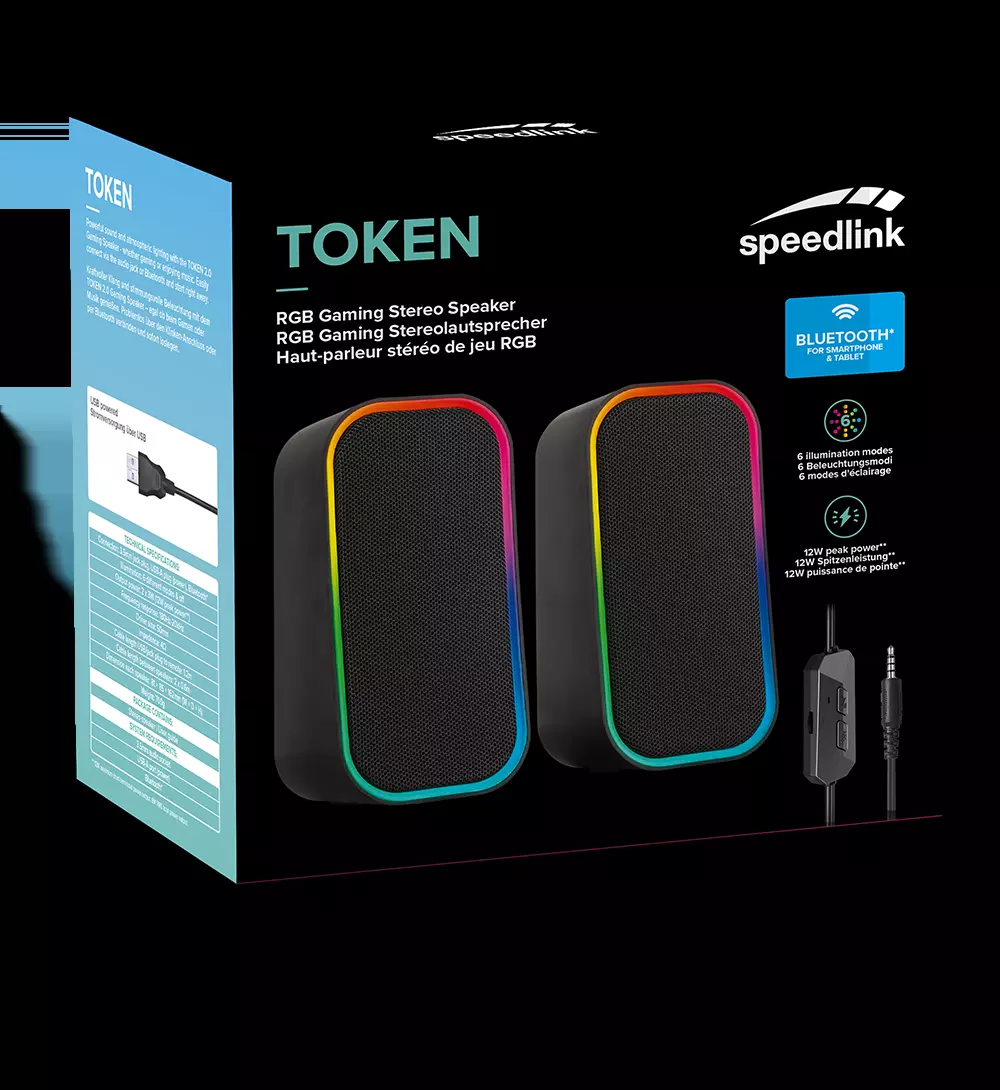 Speedlink Token Rgb Gaming Stereo Speaker,
