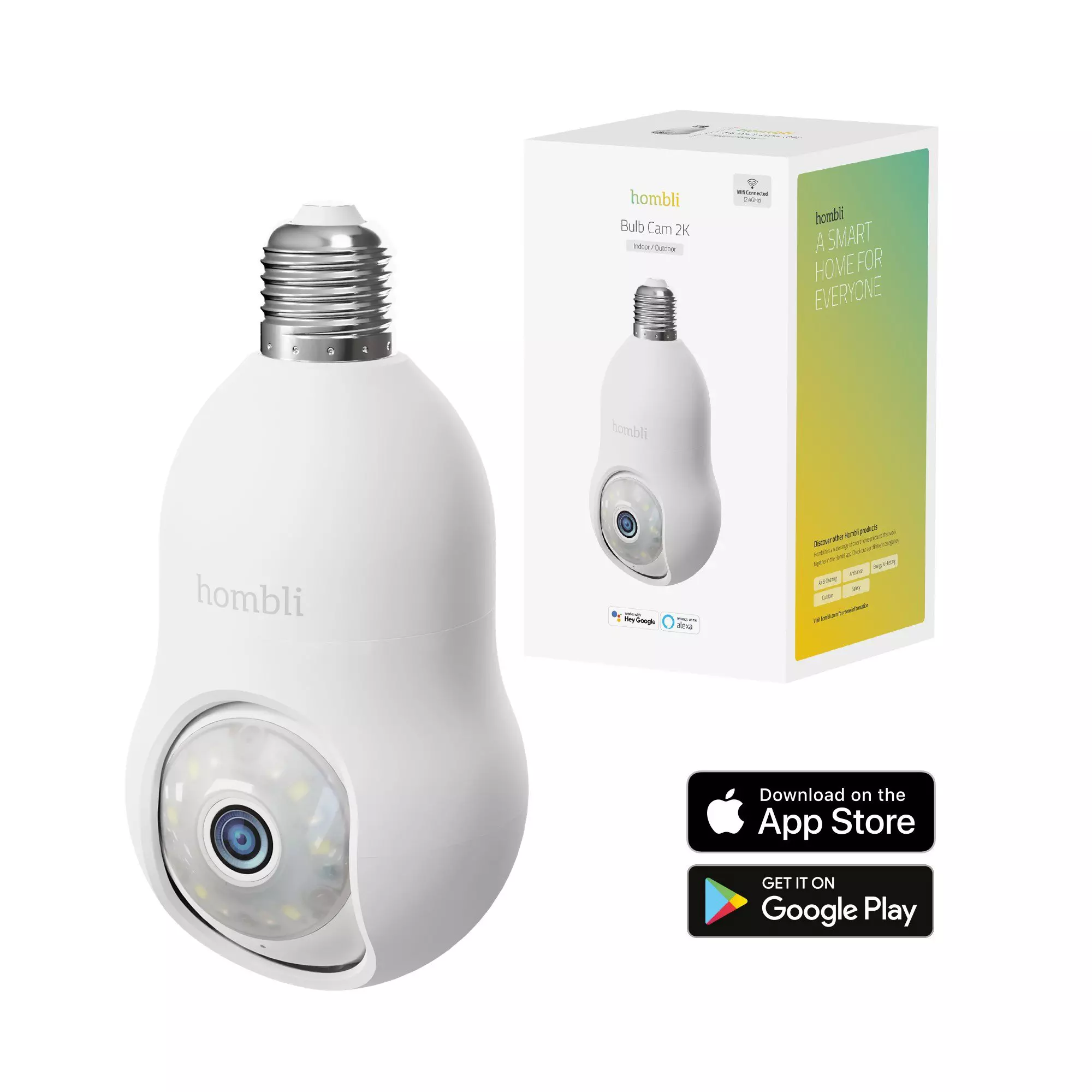 Hombli Smart Bulb Cam, White