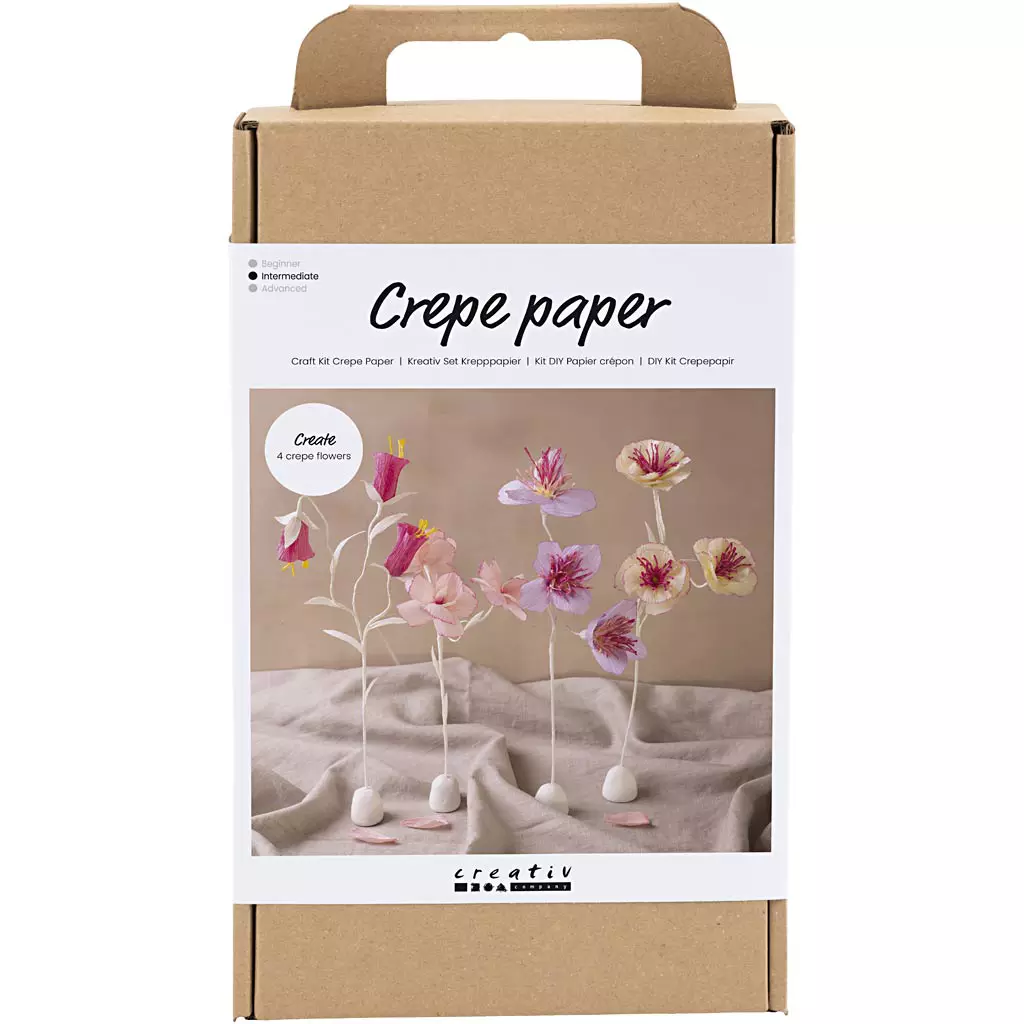Craft Kit Crepe Paper Flower Pastel