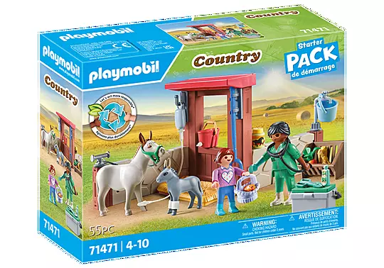 Playmobil Veterinary Mission With The Donkeys