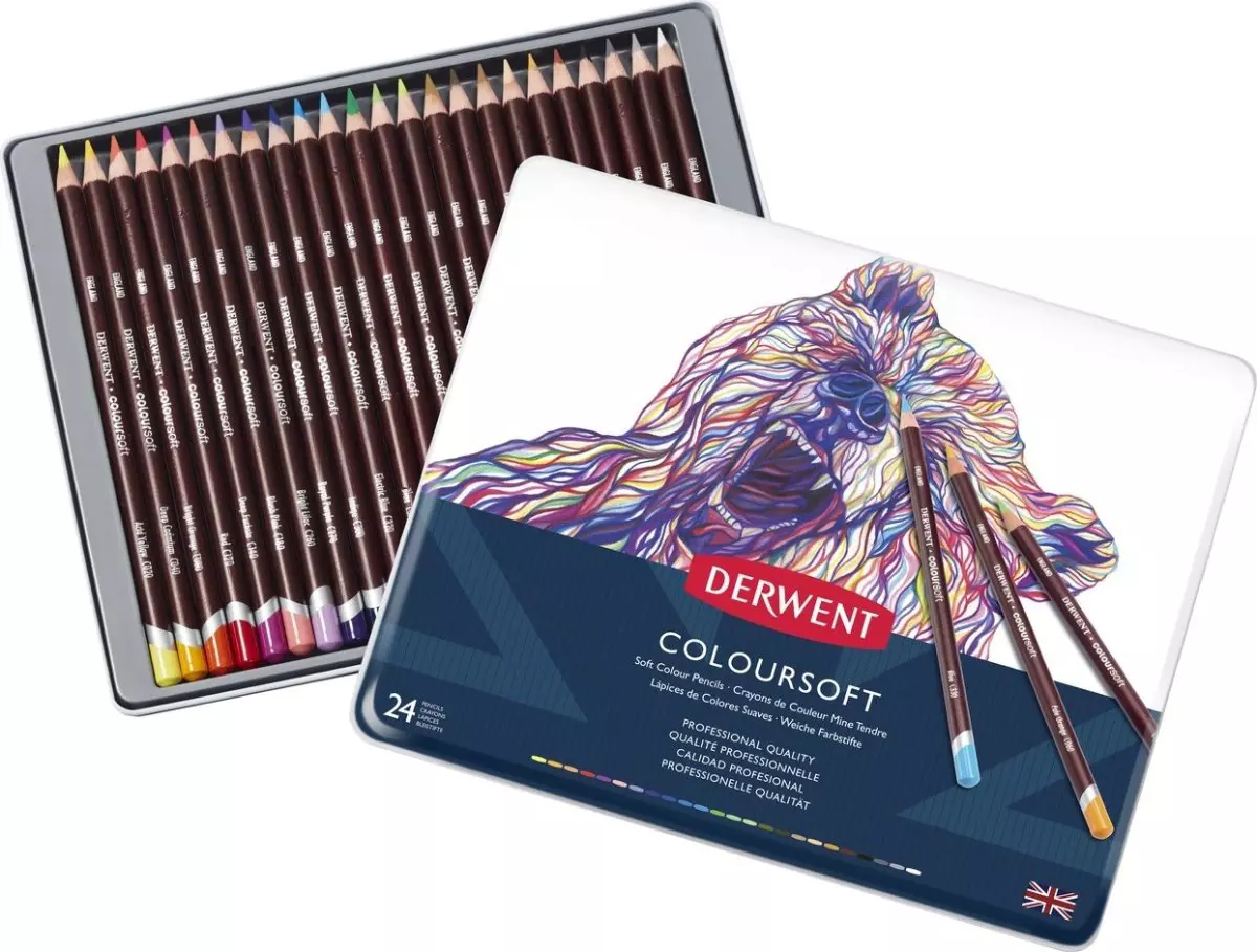 Derwent Coloursoft Pencils Tin