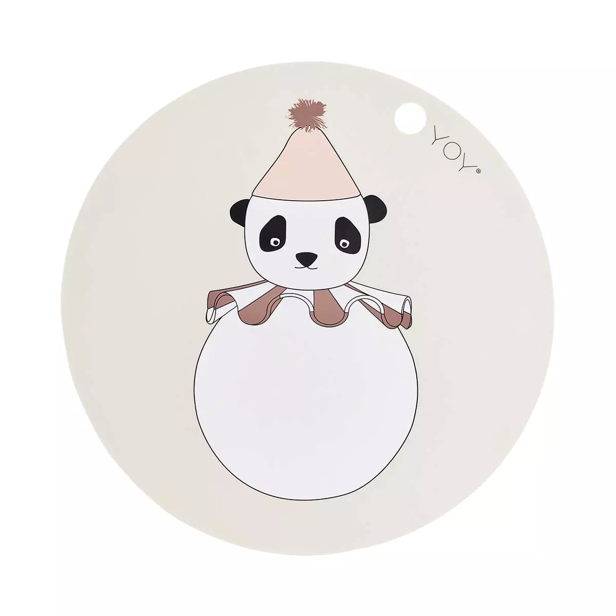 Oyoy Mini Placemat Panda Pompom Offwhite