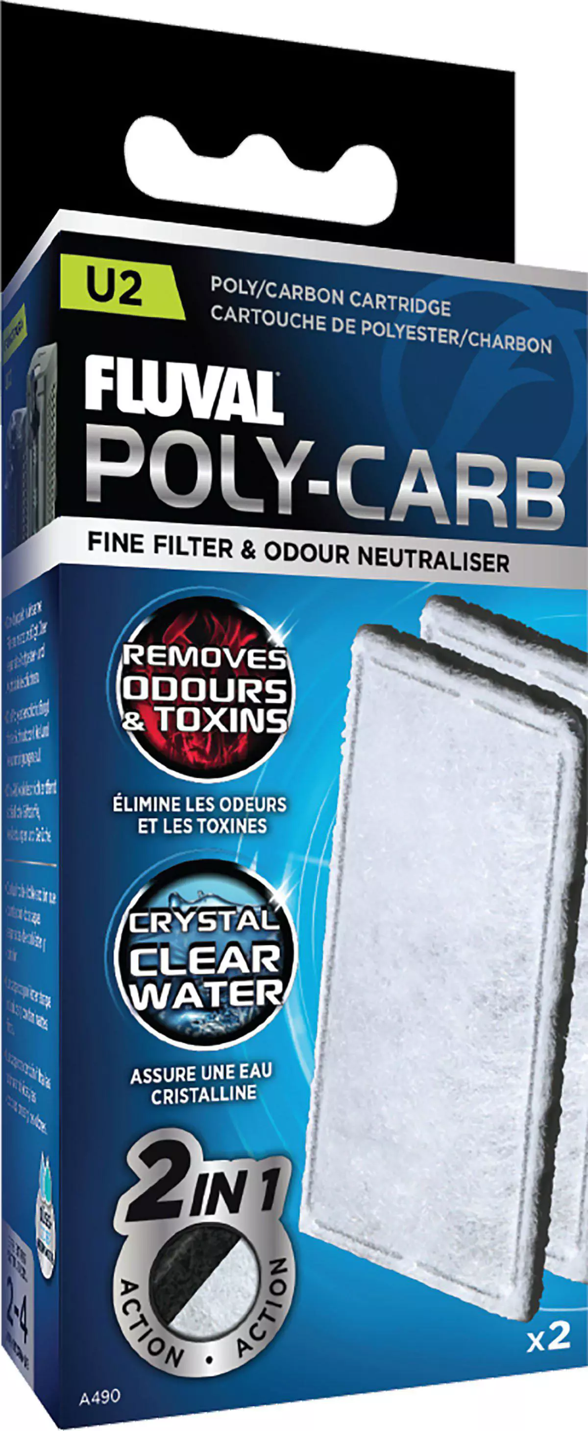 Fluval Poly-Carbon Cartridge Pack U2 .2490