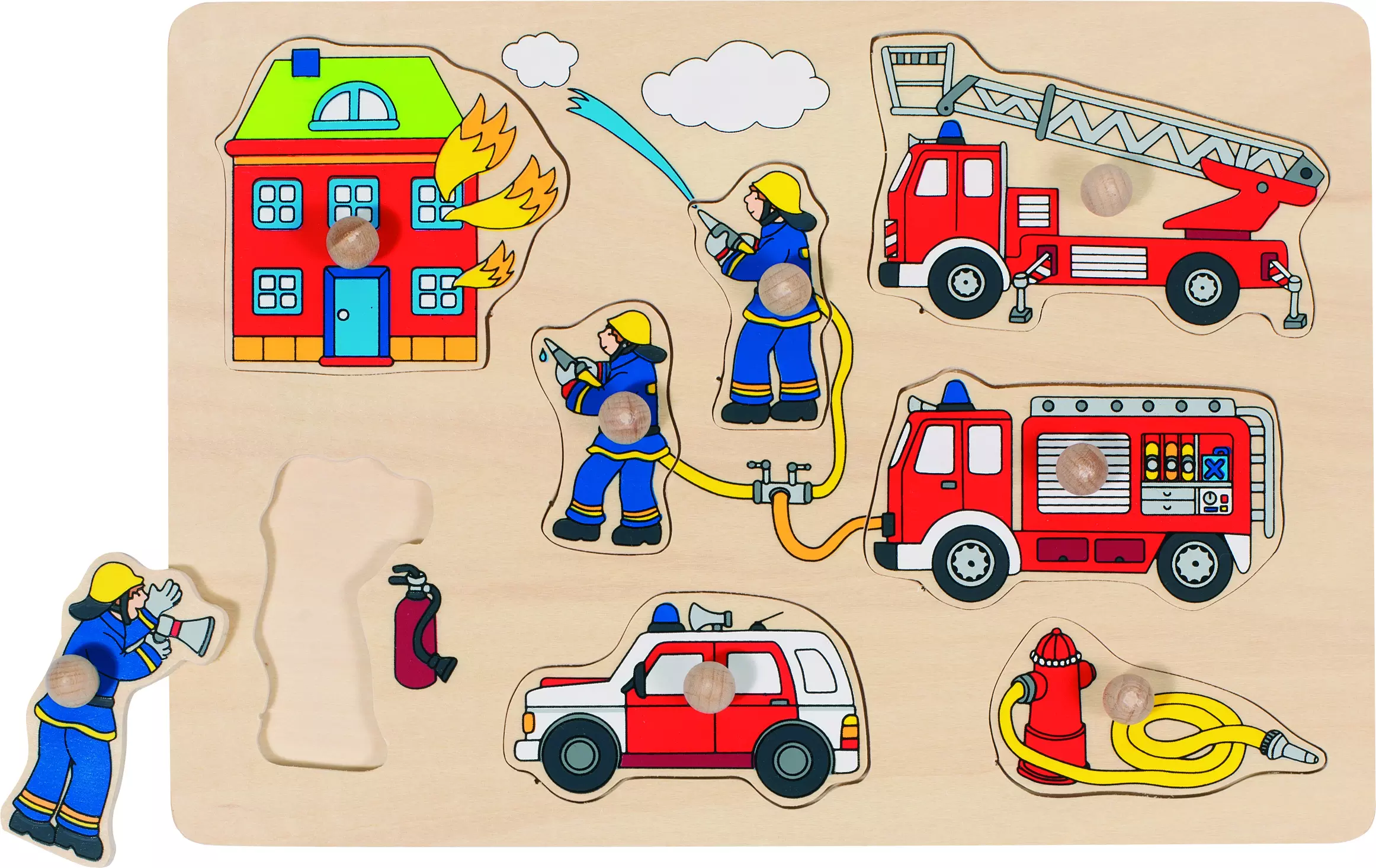 Goki Fire Brigade, Lift-Out Puzzle 57907