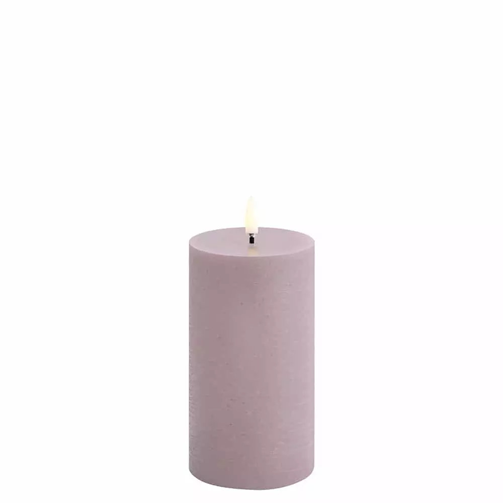 Uyuni Led Pillar Candle Light Lavender,