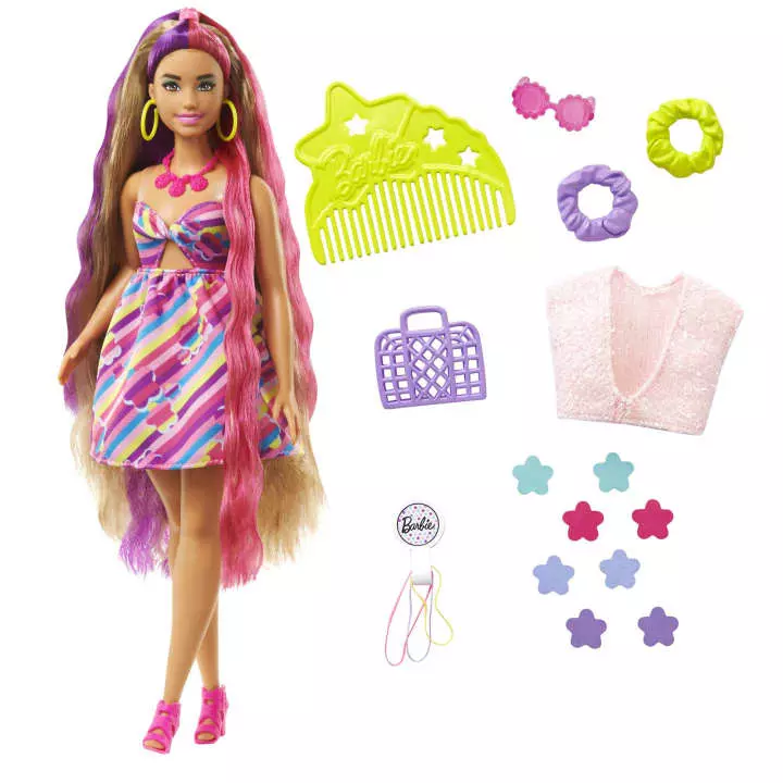 Barbie Totally Hair Flower-Themed Doll Hcm89