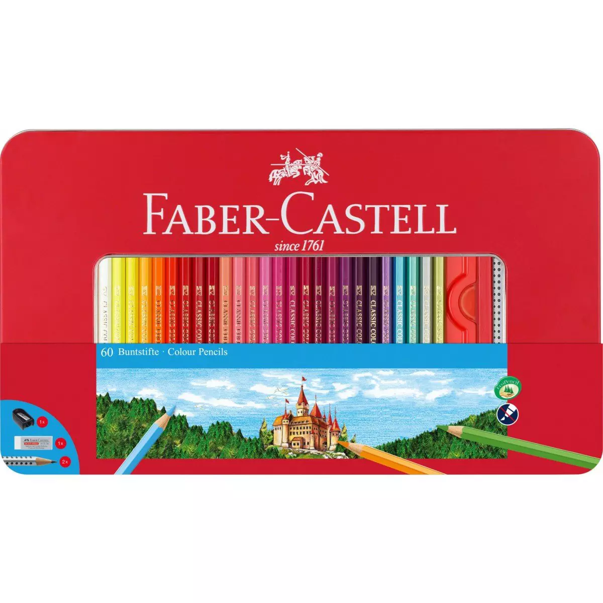 Faber-Castell Hexagonal Colour Pencils Tin Of