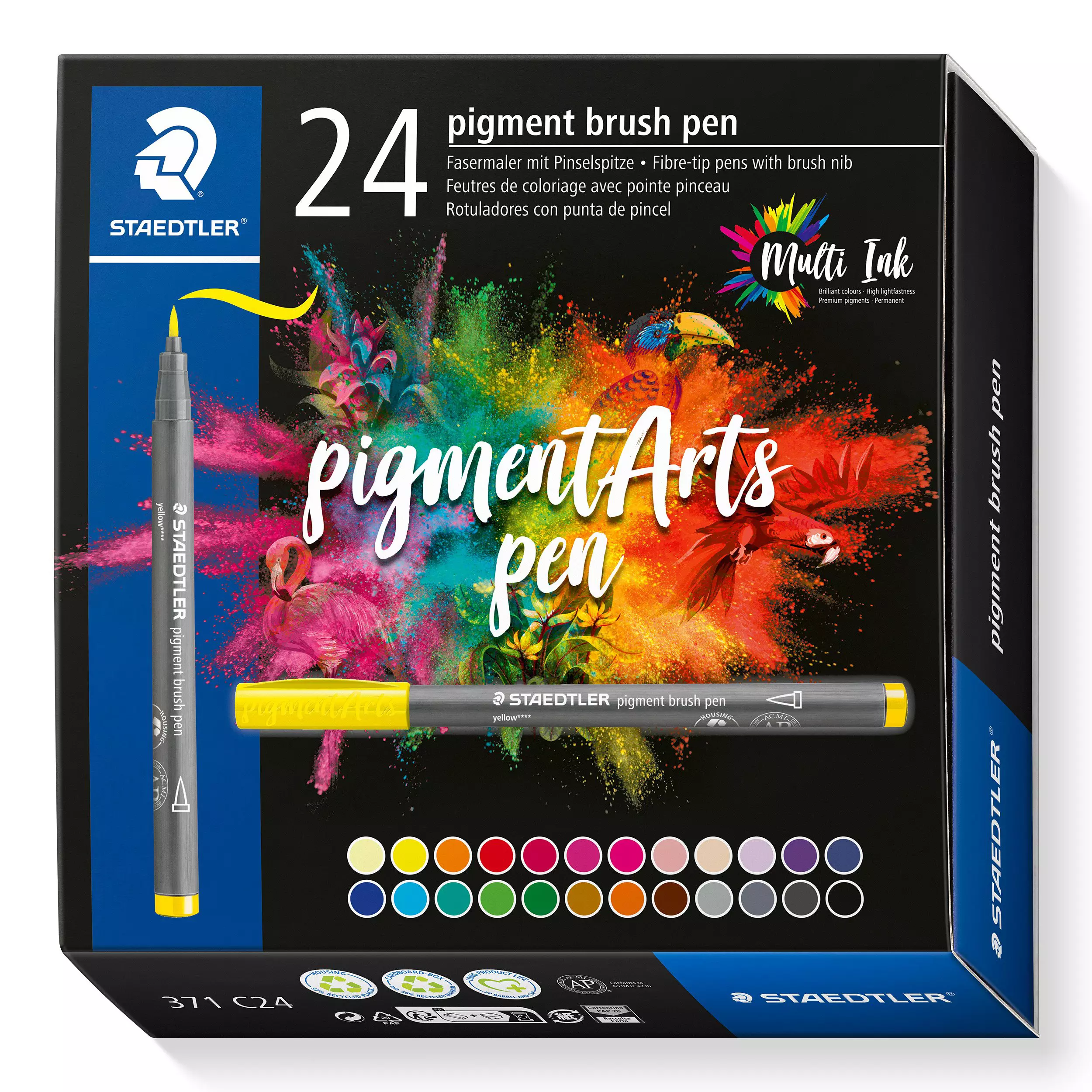 Staedtler Brush Pen Pigment, Pcs C24