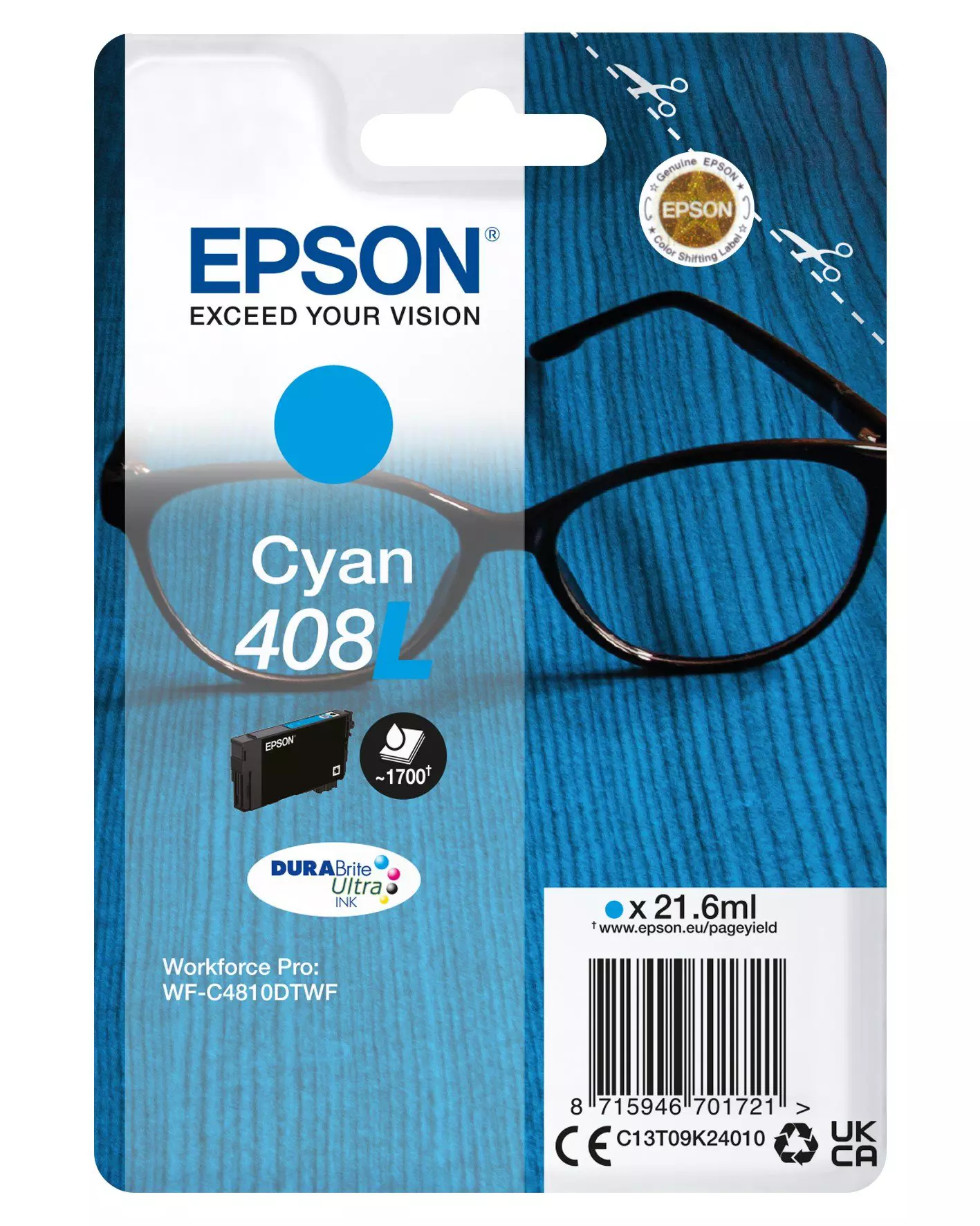Epson Epson 408L Cyan Ink Cartridge