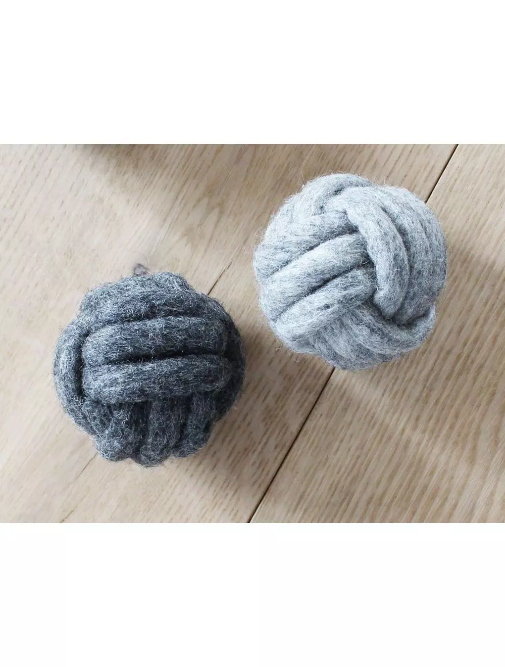 Wooldot Knotted Dog Ball Charcoal Grey