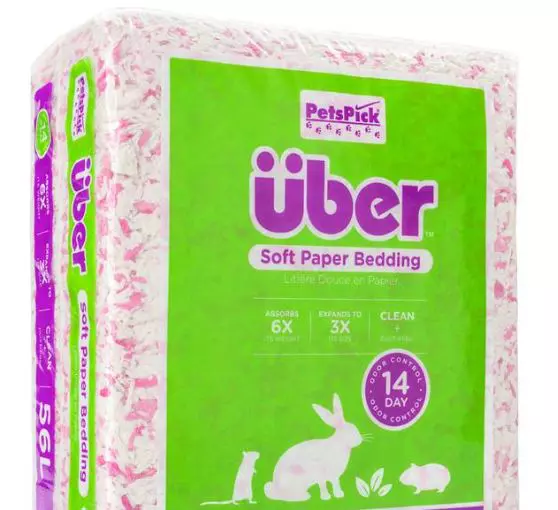 Über Soft Paper Bedding 36L Pink-White
