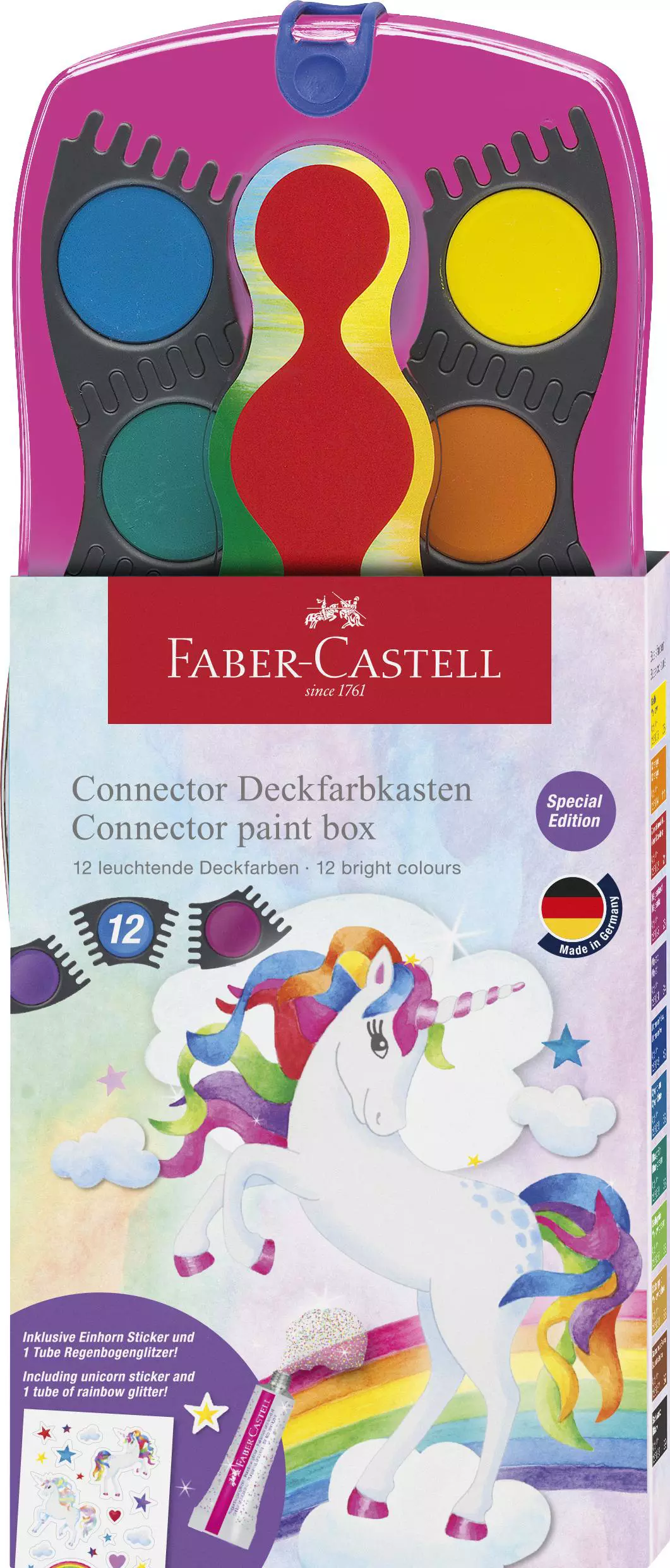 Faber-Castell Connector Paint Box Colours Unicorn