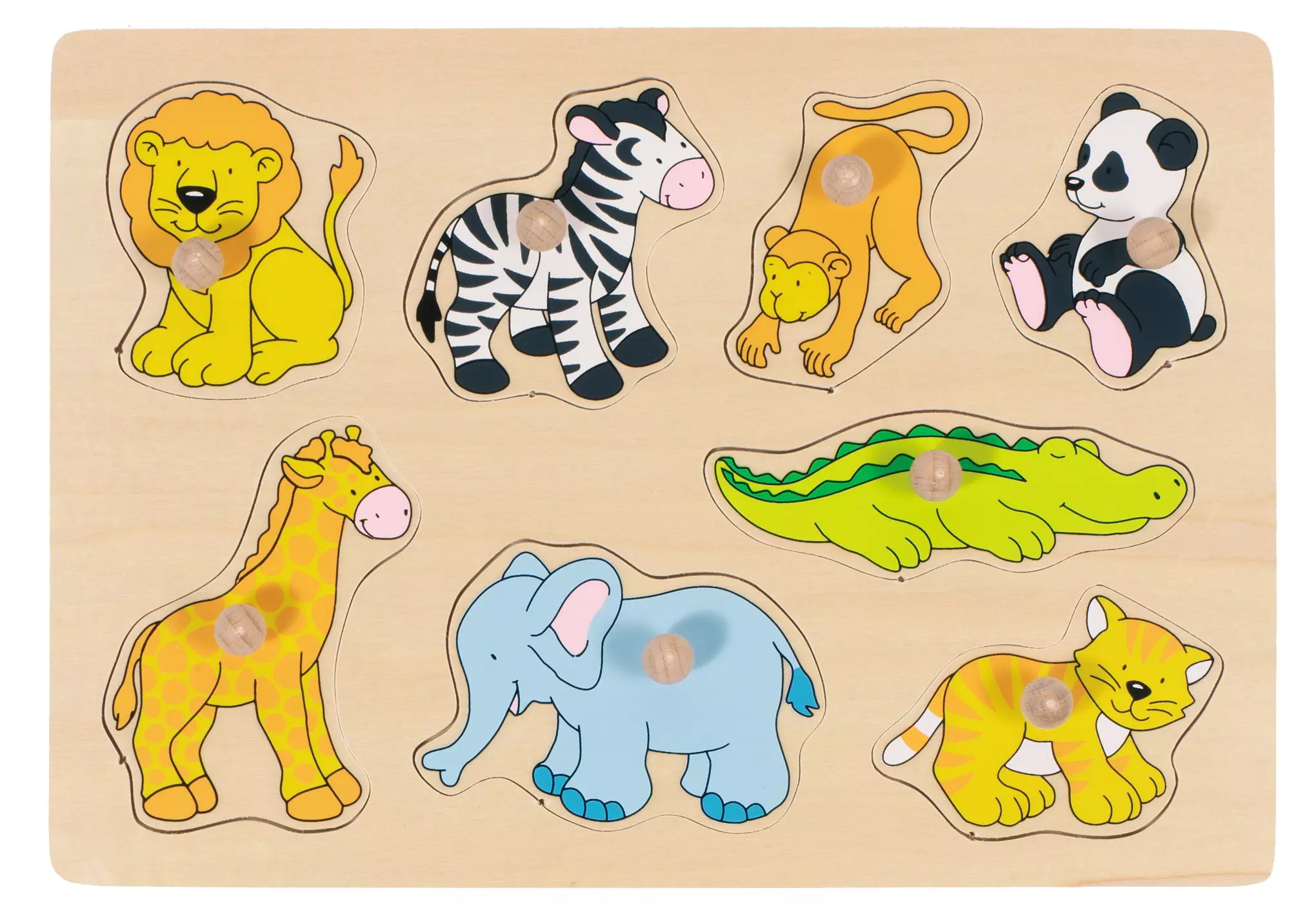 Goki Zoo Animals, Lift-Out Puzzle 57874