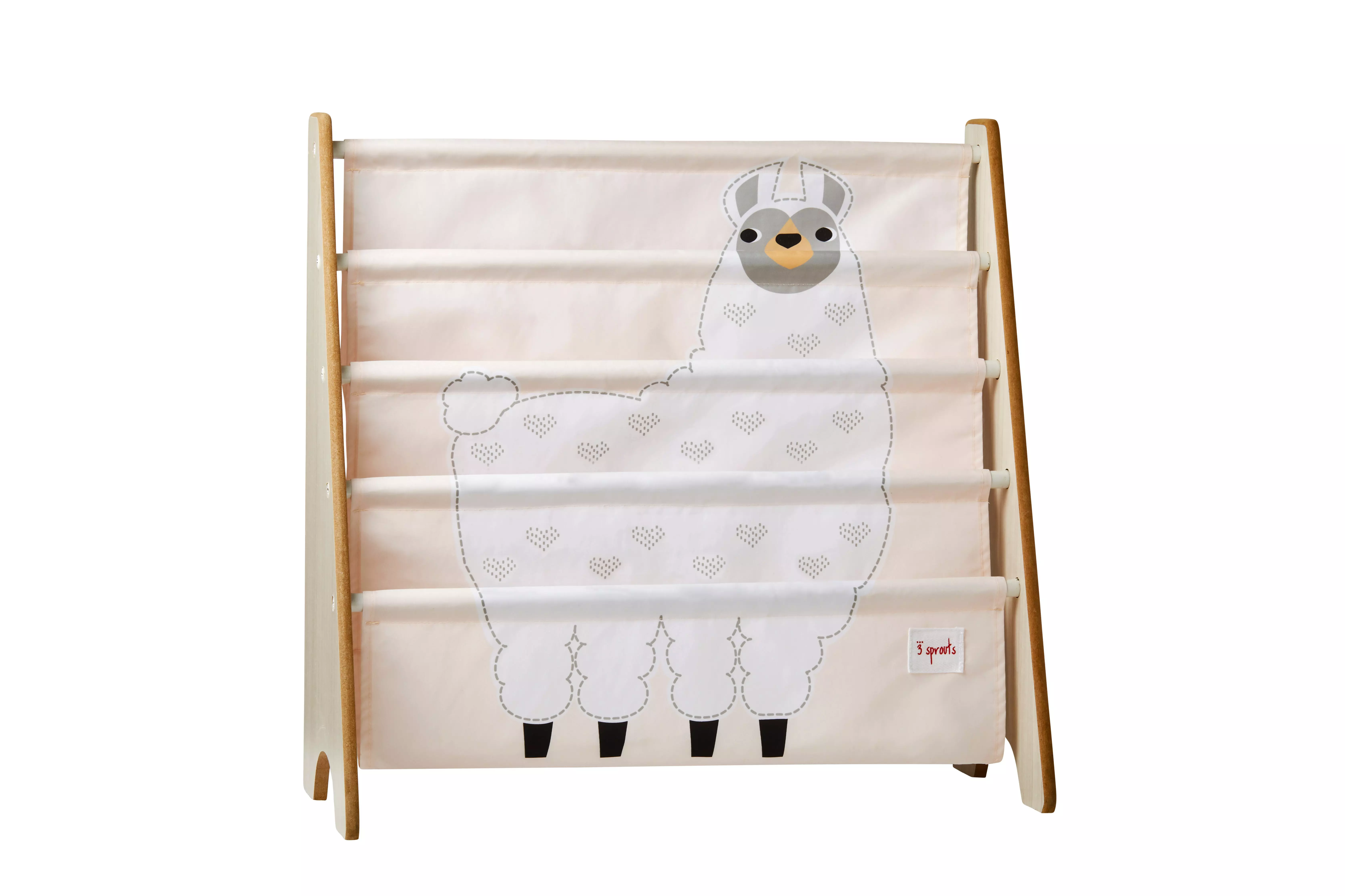 Sprouts Book Rack White Llama