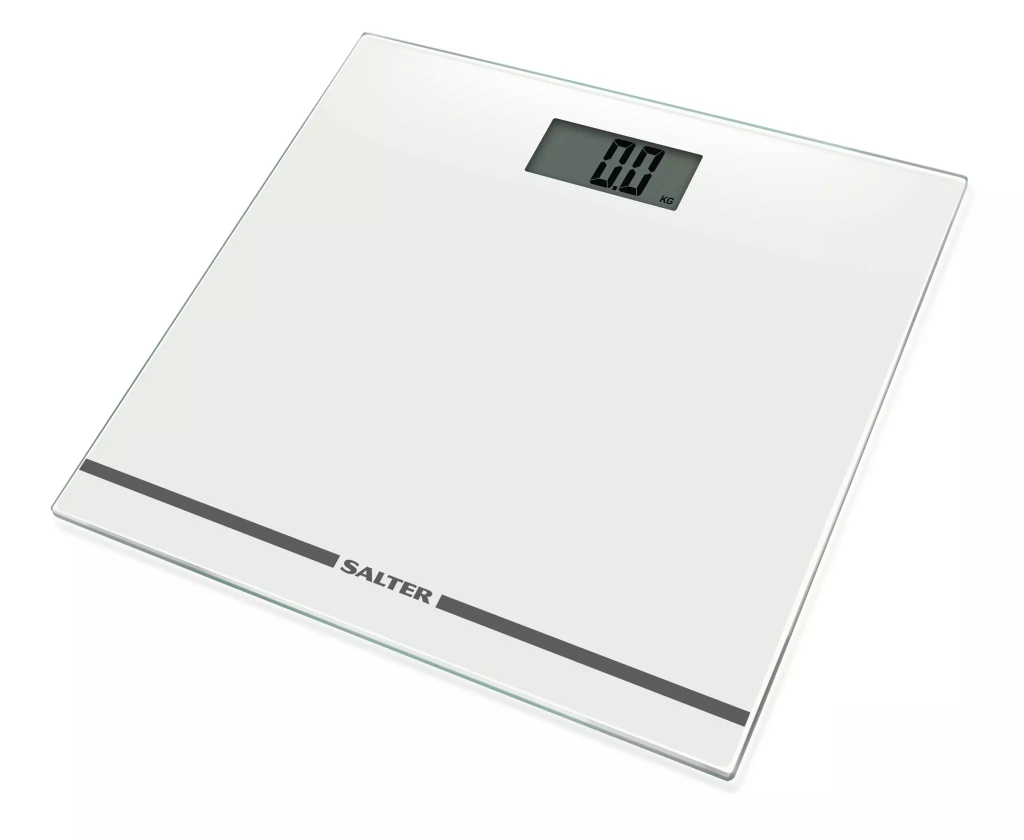 Salter Personal Scales In Glass White