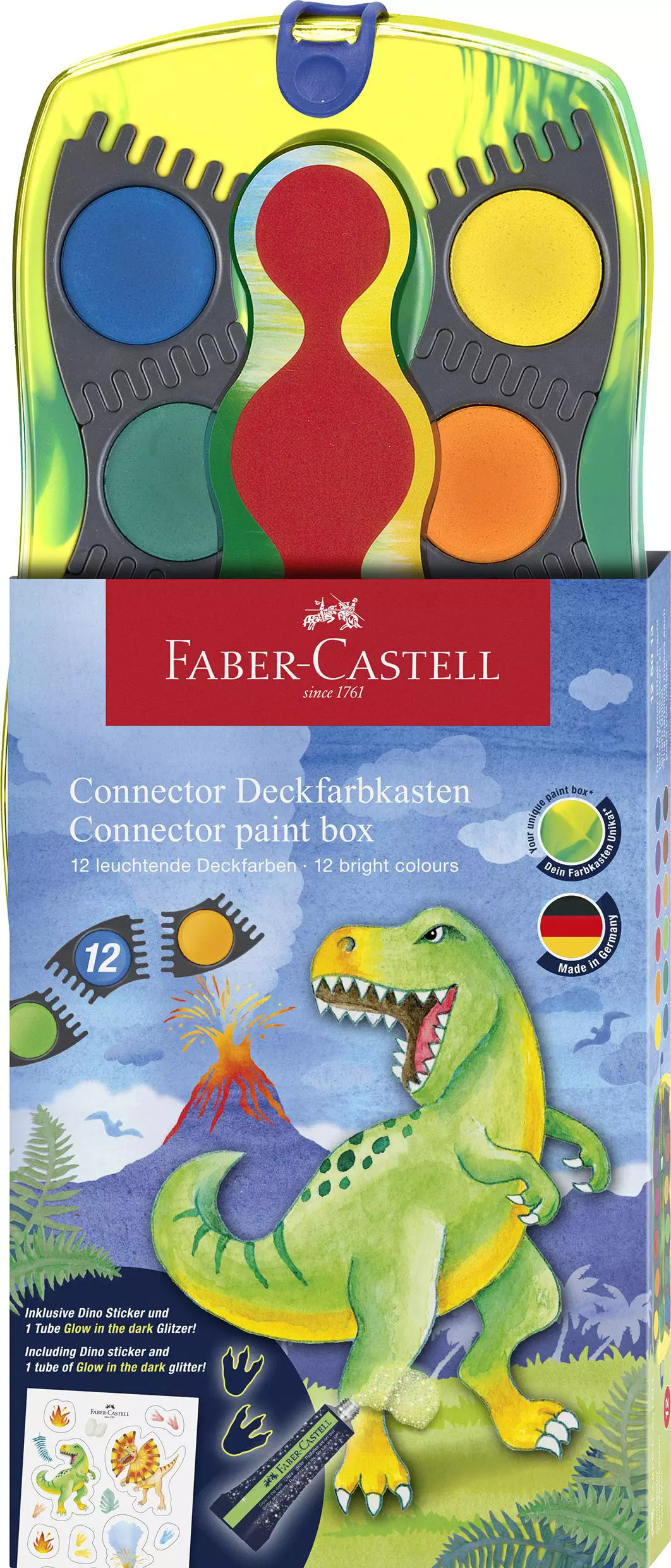 Faber-Castell Paint Box Connector Colours Dinosaur