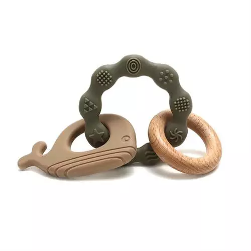 Magni Teether Bracelet Whale And Wood