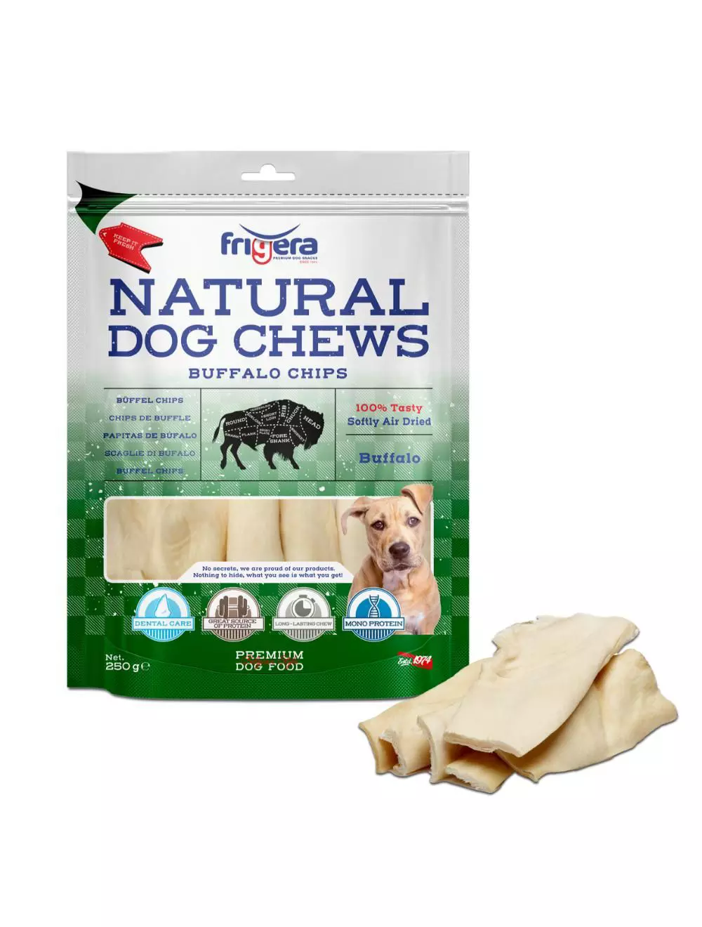 Frigera Natural Dog Chews Buffalo Chips