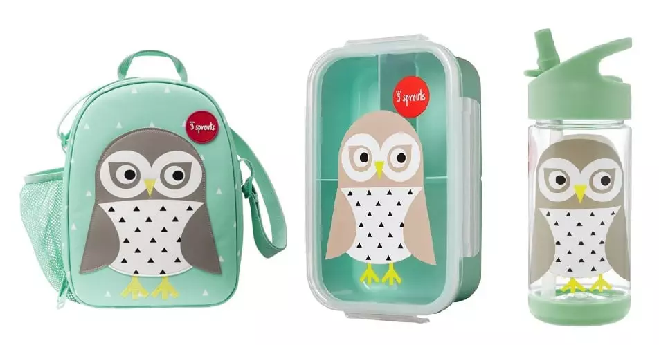 Sprouts Lunch Bag Mint Owl Plus