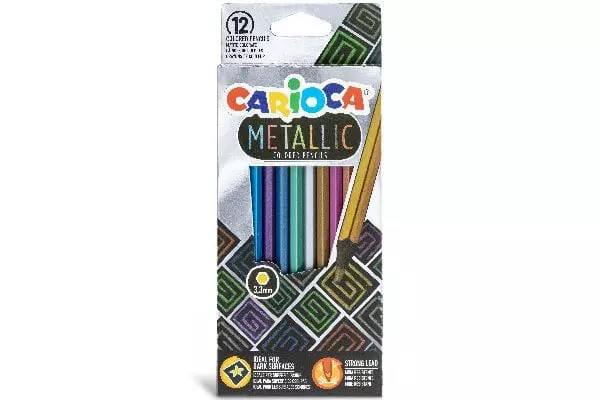 Carioca Metallic Colored Pencils, Pcs 809417
