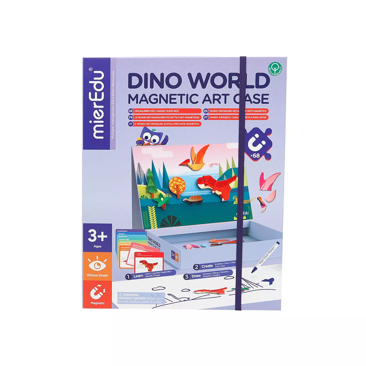 Mieredu Magnetic Art Case Dino World