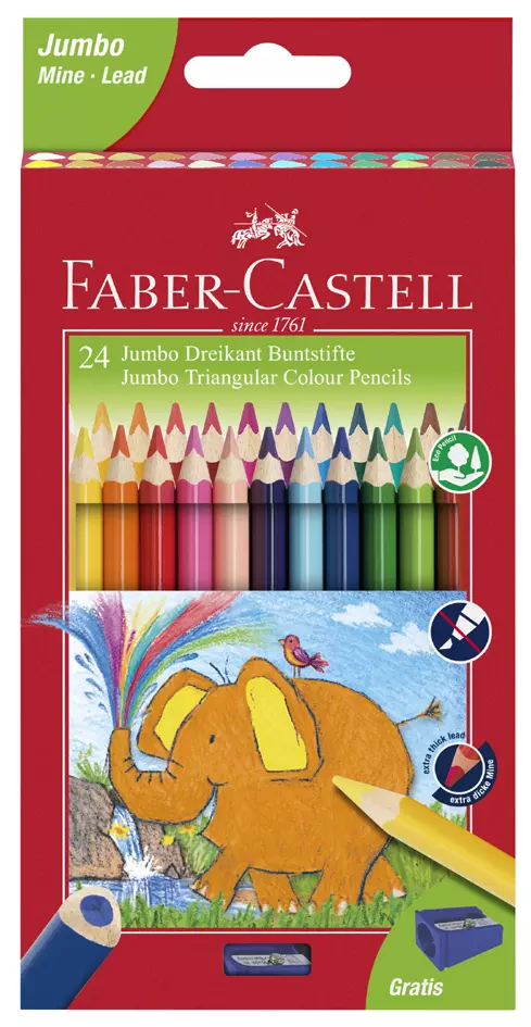 Faber-Castell Jumbo Kolmiomaiset Värikynät, Kpl 116524