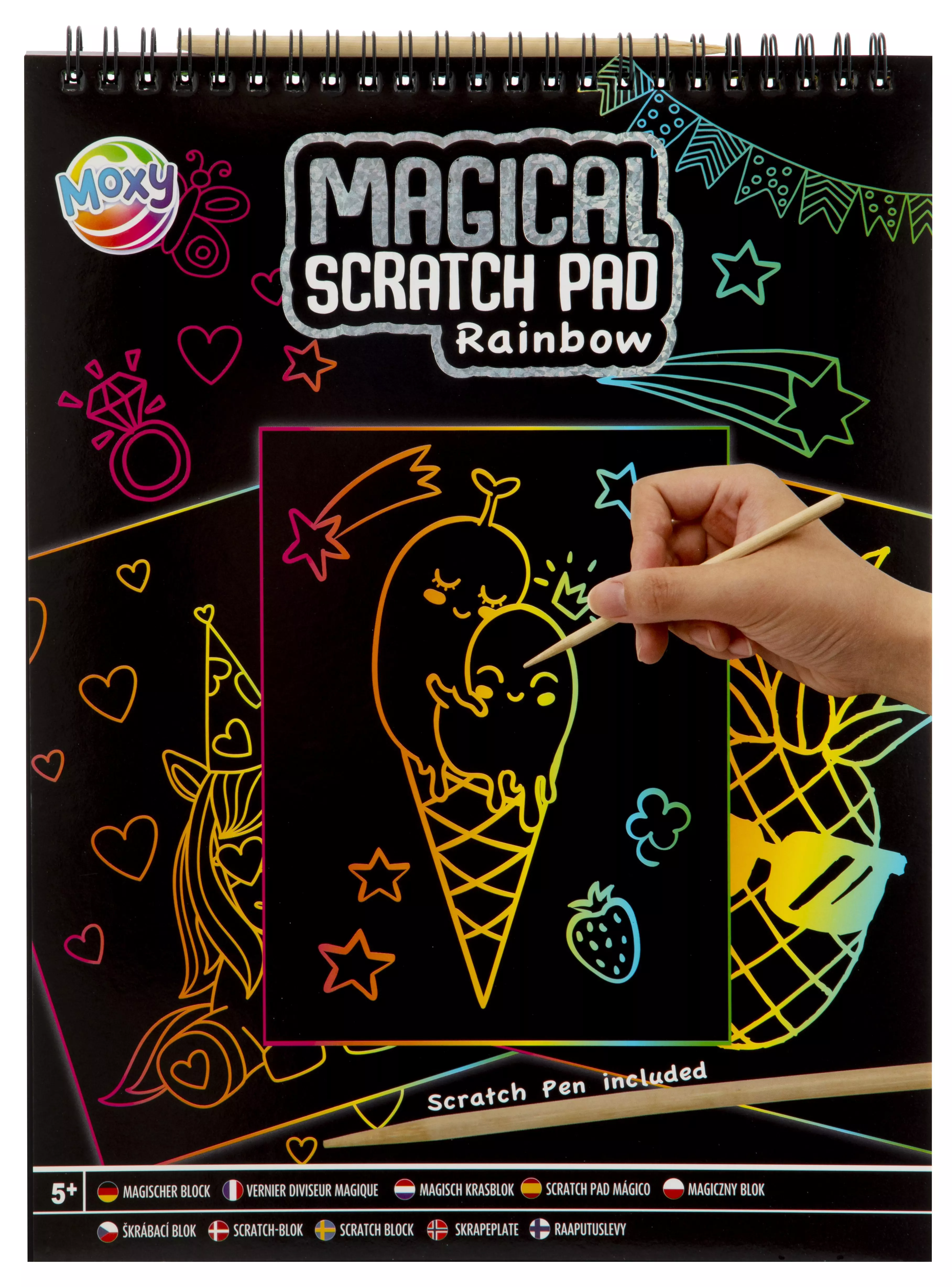 Moxy Magical Scratch Pad A4 Rainbow