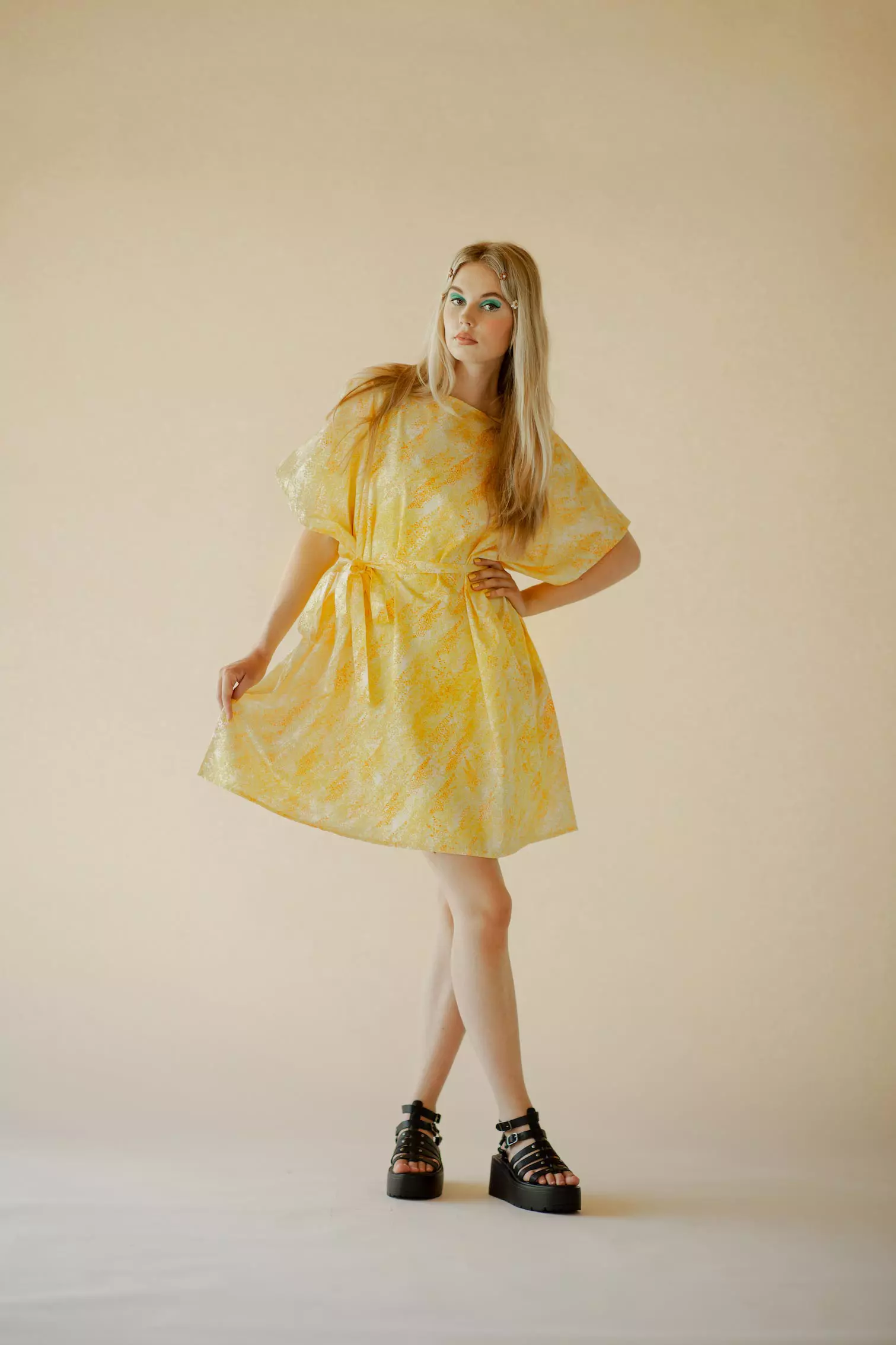 Raakel Caftan Dress Salamamaa Yellow