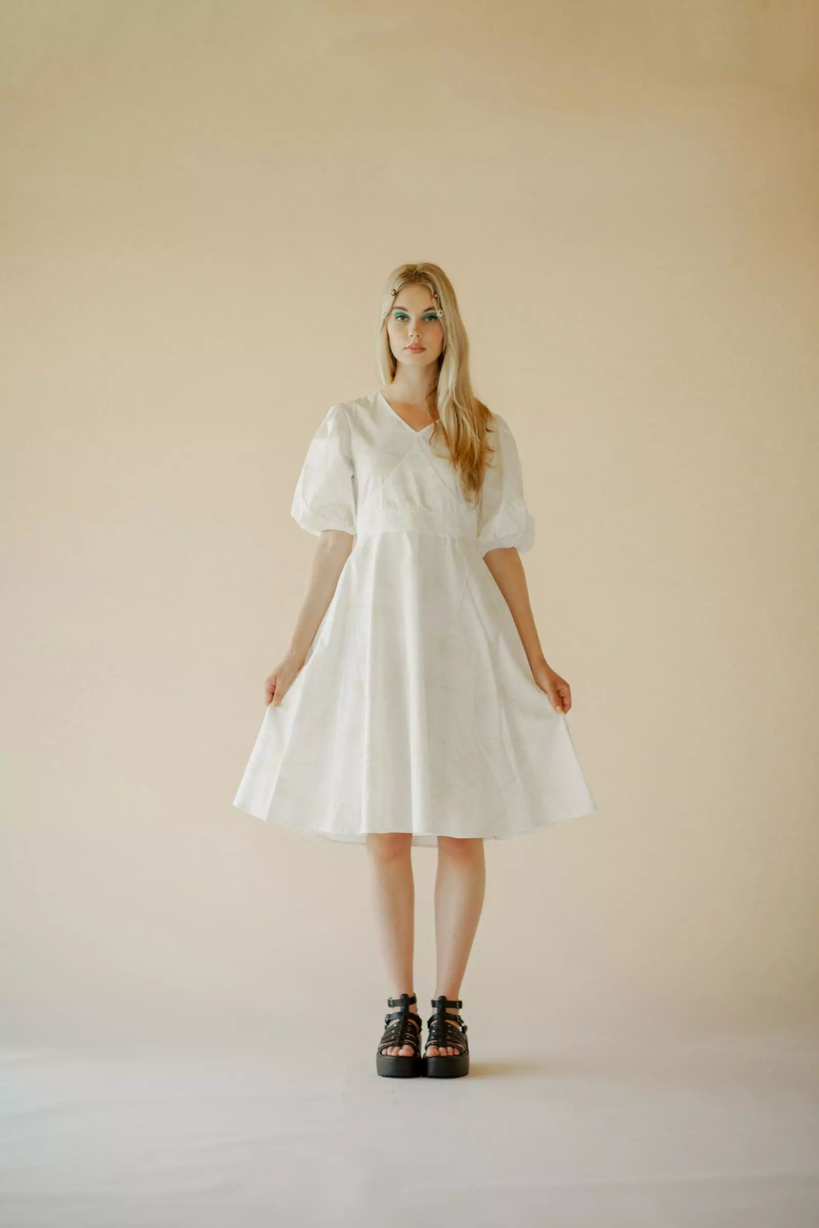 Hilma Dress, White Thunderbird White