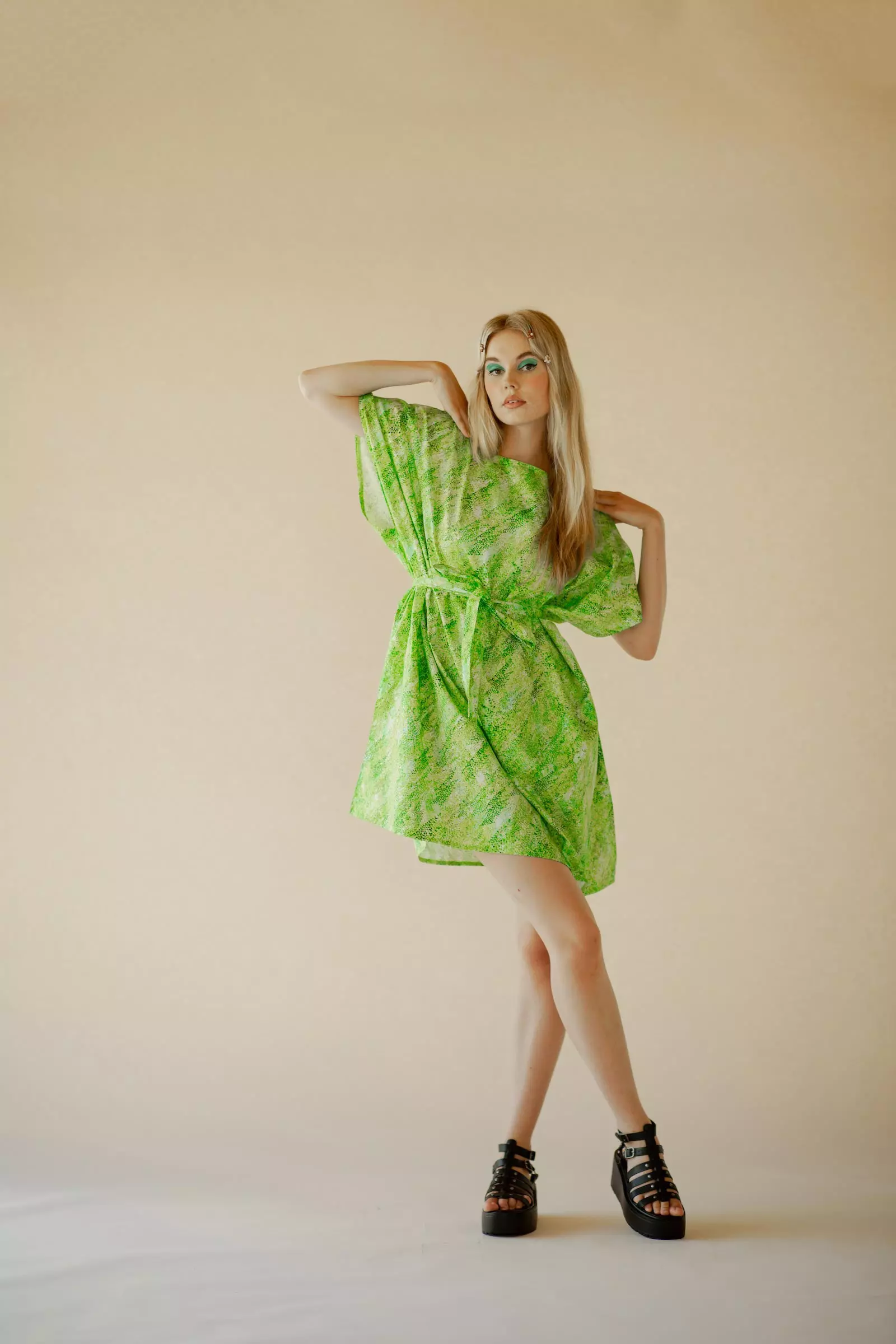 Raakel Caftan Dress Salamamaa Green