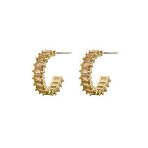 Snö Of Sweden Rola Oval Earring Gold Champagne 20
