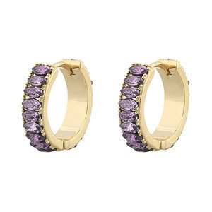 Snö Of Sweden Tracy Ring Earring – Gold Lilac