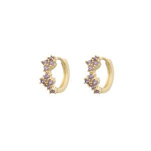 Snö Of Sweden London Earring – Gold Purple
