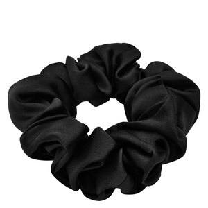 Lenoites Mulberry Silk Scrunchie – Black