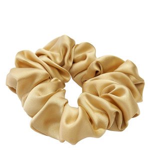 Lenoites Mulberry Silk Scrunchie – Gold