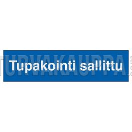 Tupakointi Sallittu, 20X5cm, Tarra 071-136-200X50ta