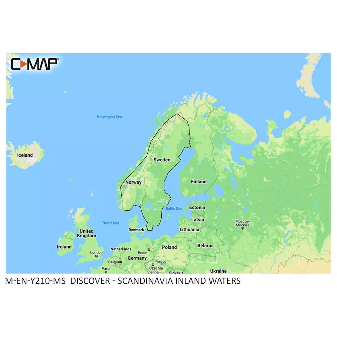 C Map Discover Scandinavia Inland Waters Karttakortti M En Y210 Ms