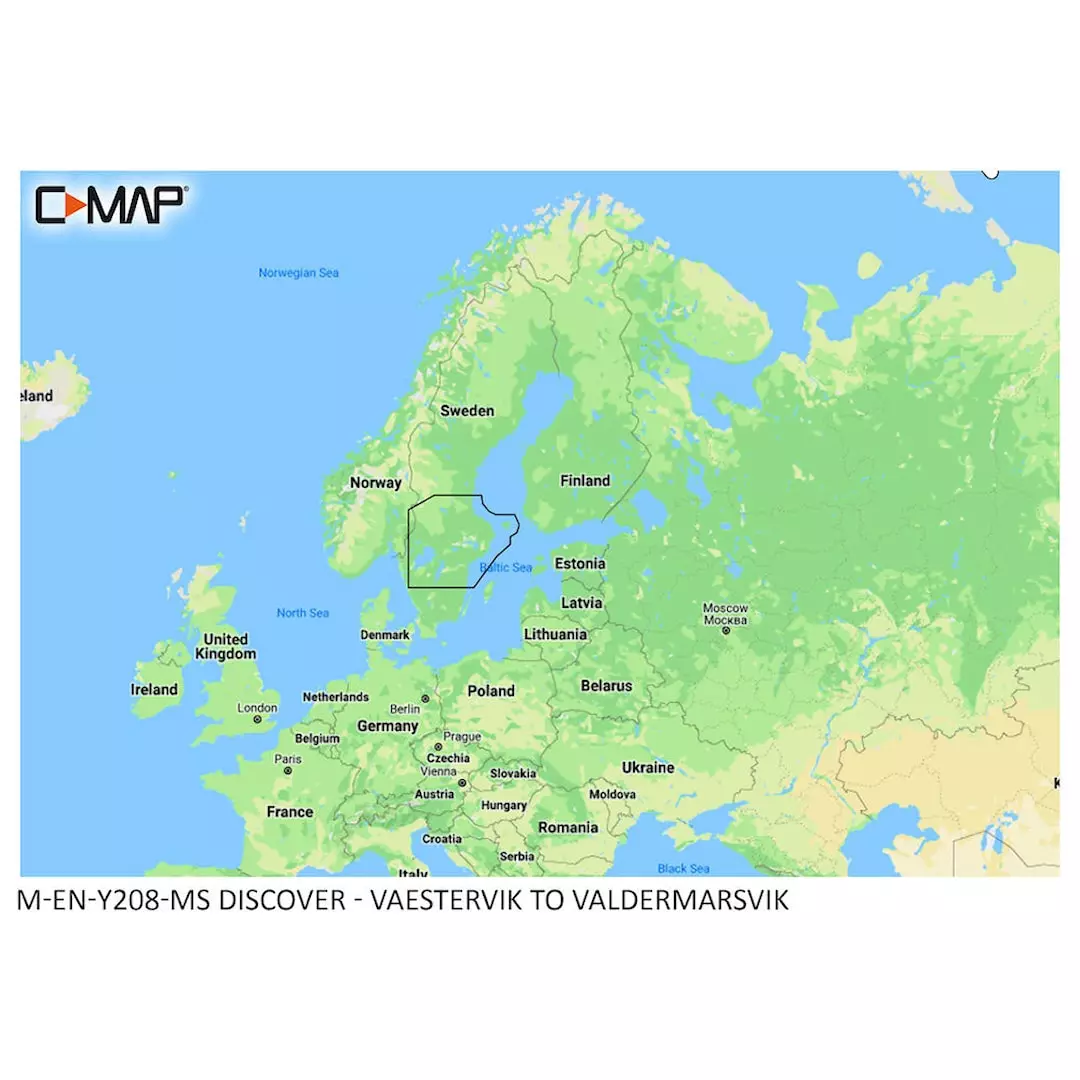 C Map Discover Västervik Söderhamn Karttakortti M En Y208 Ms