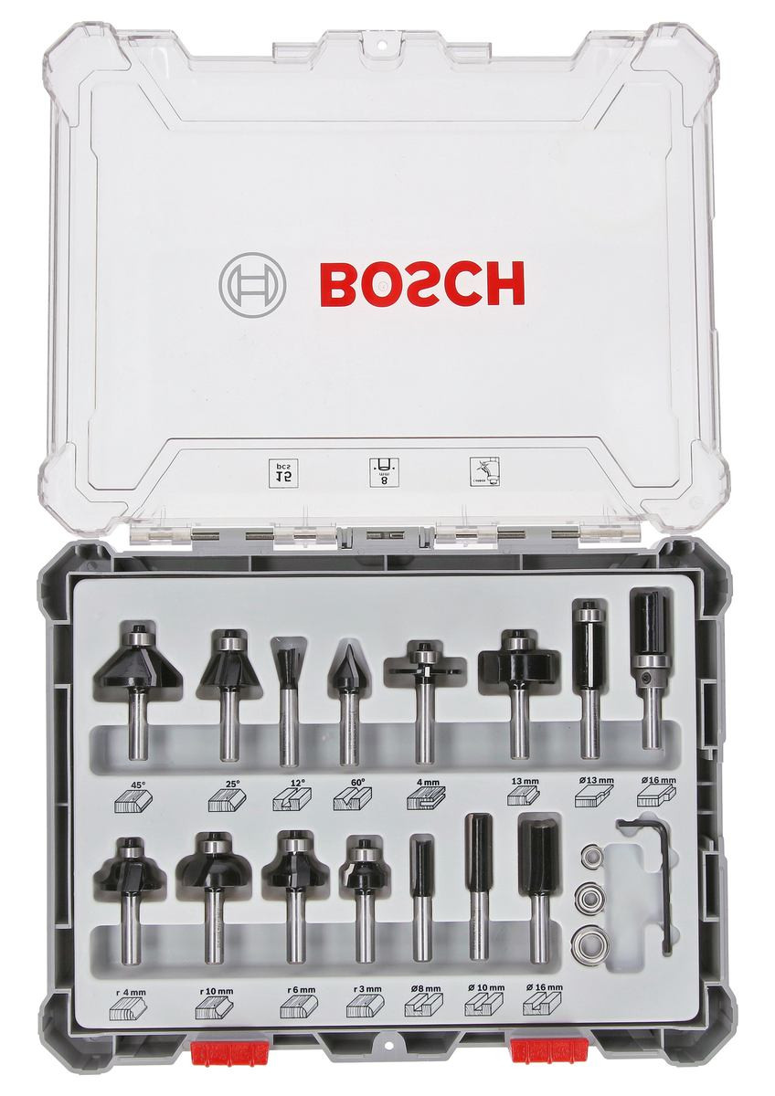 Yläjyrsinteräsarja Bosch 15 Os