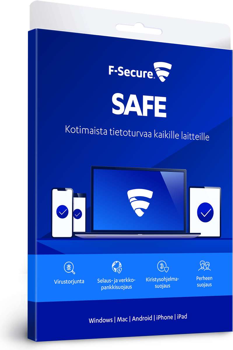 F Secure Safe Attach, Uuden Laitteen Ostajalle  (1 Vuosi, 1 Laite)